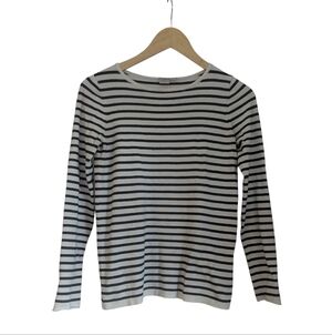 2/$15 Woman's Twik Exclusive Simons Black/White Striped Long Sleeve Top- Medium